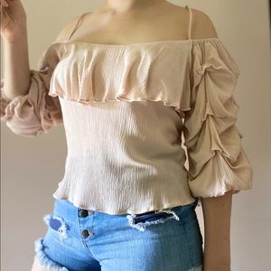 🆕️Zara Off the Shoulder Puff Sleeve Top